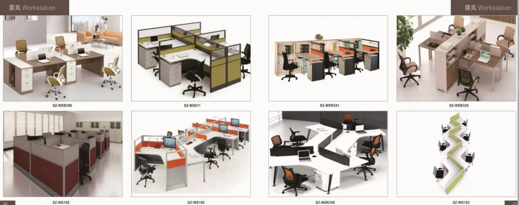 Functional Secretary Office Cubicle Designed Modern Fabric Partition Divider (SZ-WS586)